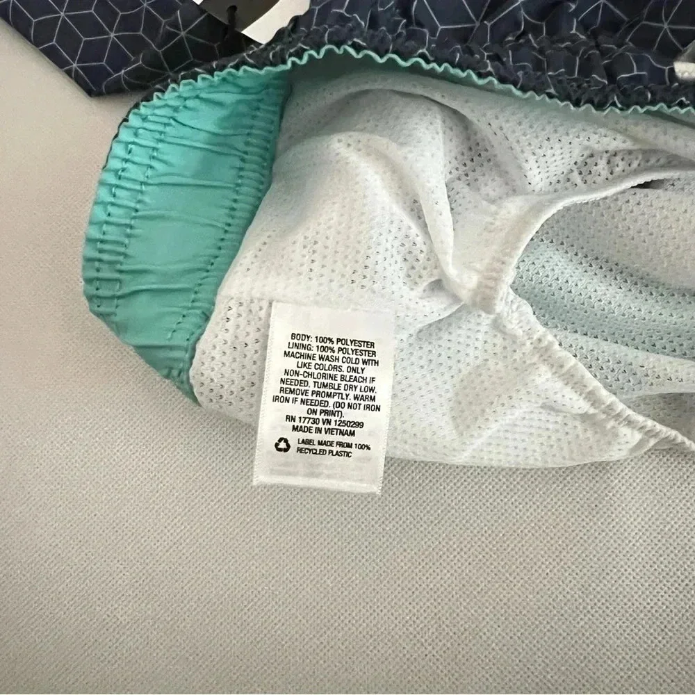 Swim Trunks Construct Blue Micro Print 7